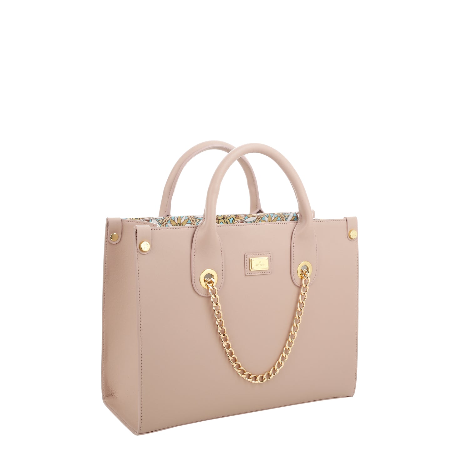 Bolso mujer mussie napa rosa empolvado de piel
