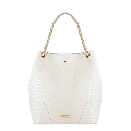 Torebka damska skórzana Amelia off white