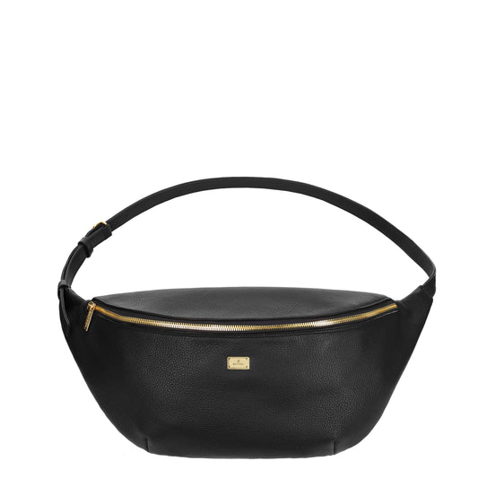 Women's leather bag Livia floter black