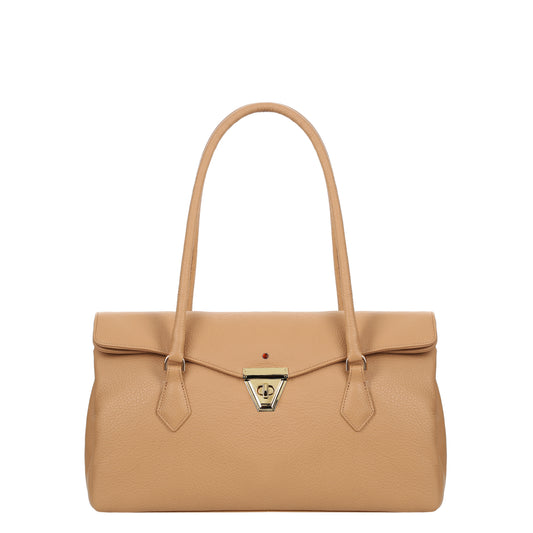 Women's leather handbag Lea floter camel