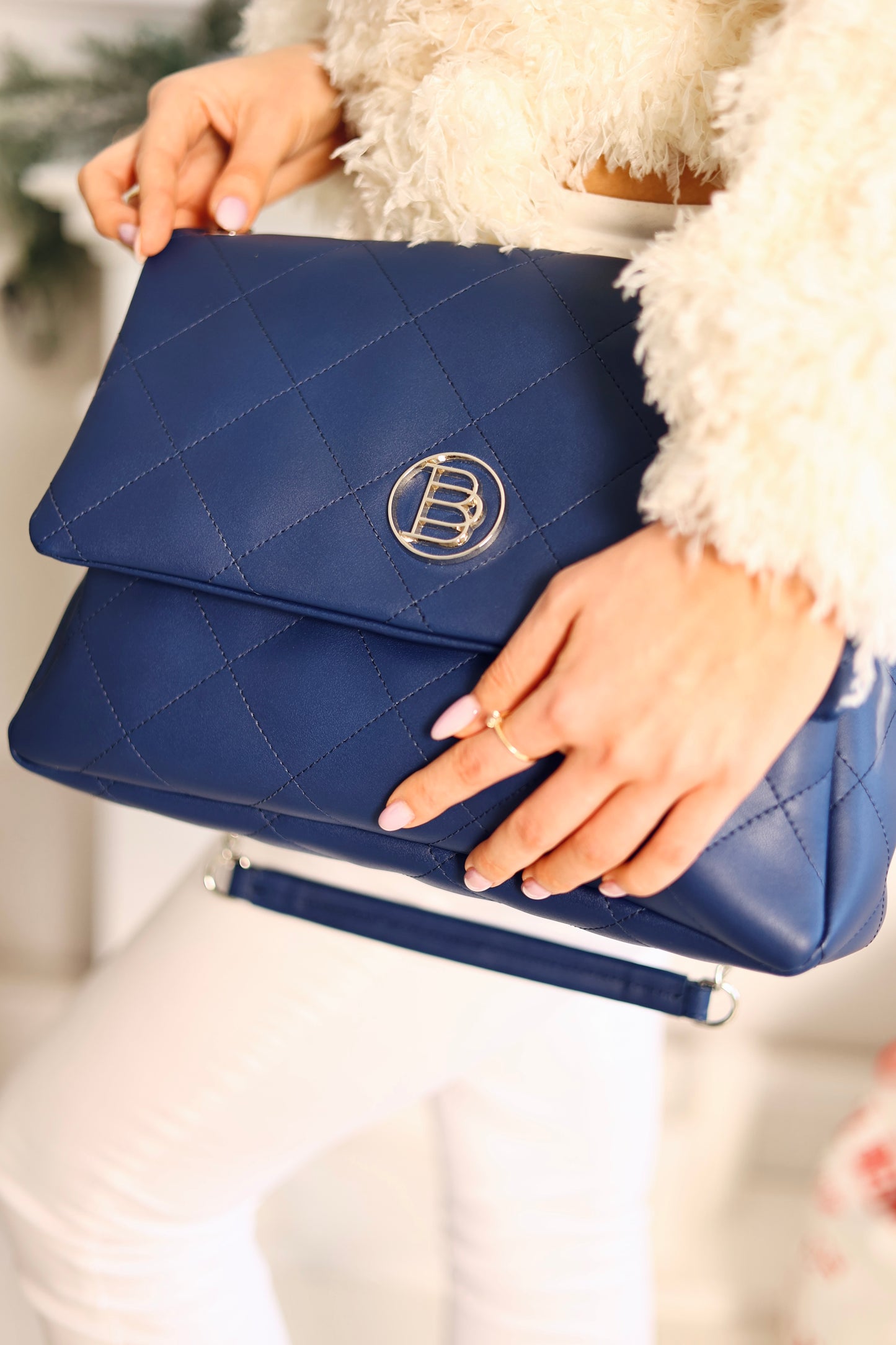 BLANCA NAPA NAVY women's leather handbag