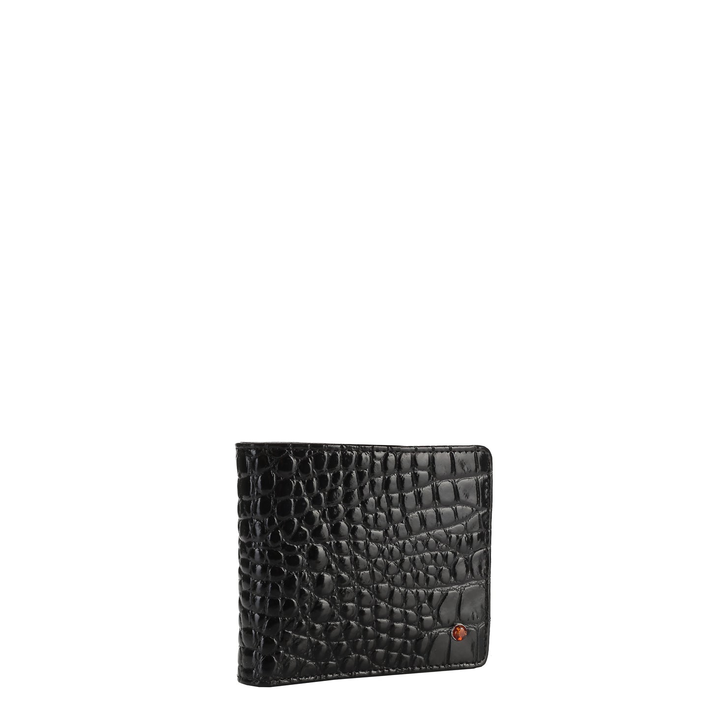 Croco black men's leather wallet