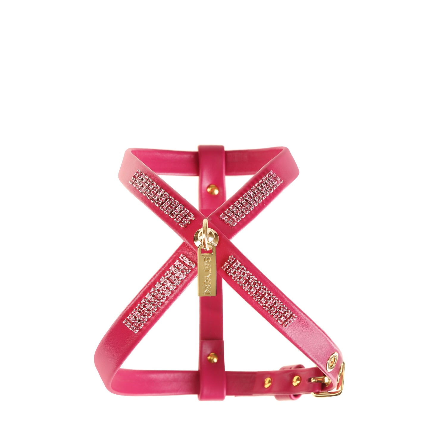 Fuchsia nappa harness for your pet