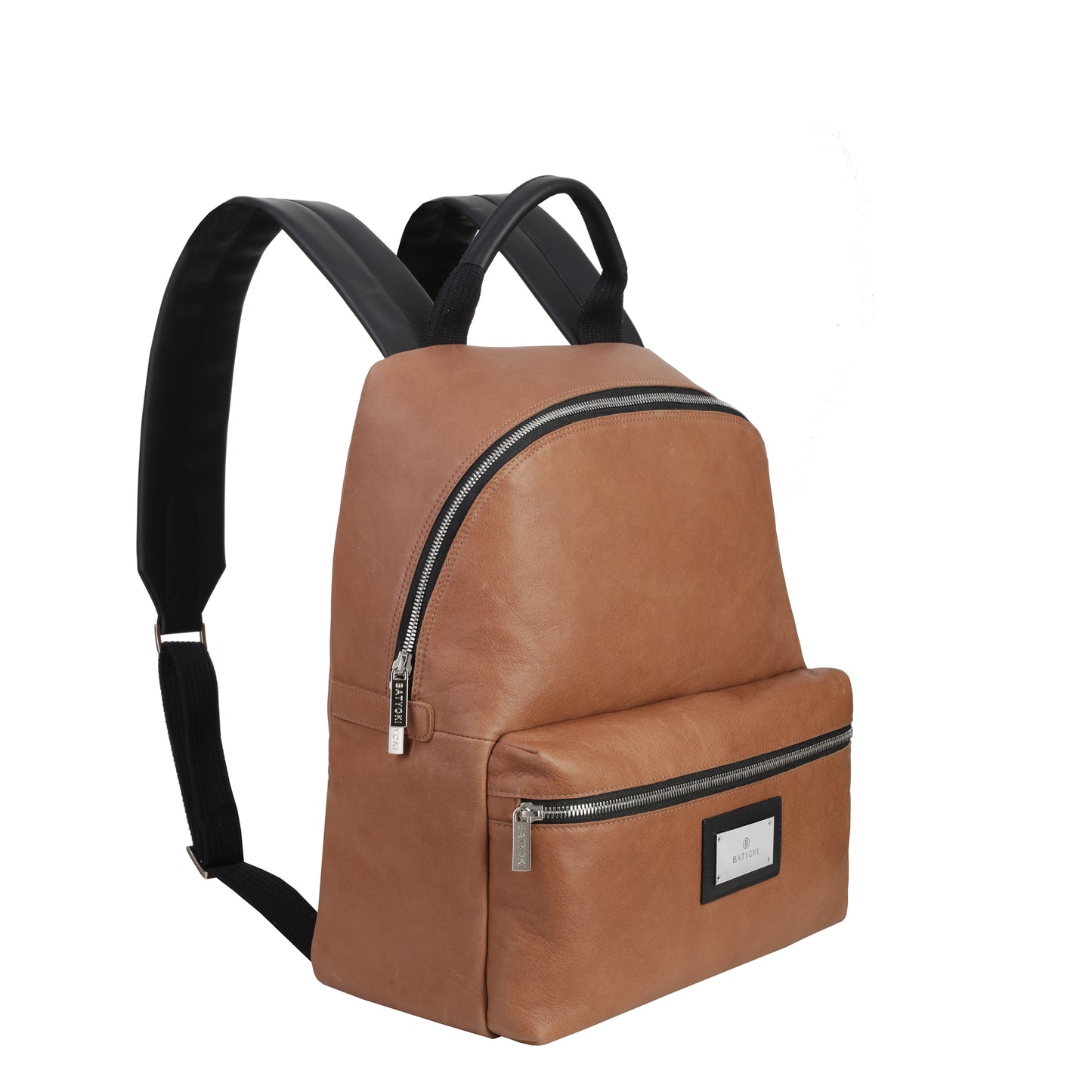 Men's napa brown leather backpack