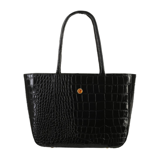 Carica schwarze Damenhandtasche aus Leder