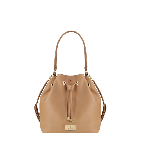 BE RELAXED women's leather bag, floter camel