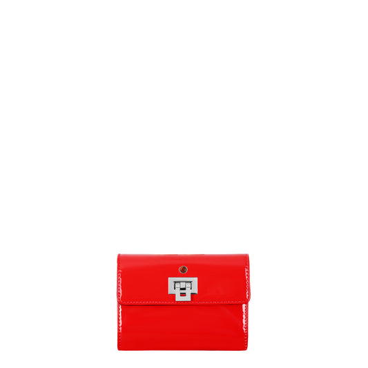 Rote Damen-Lederbrieftasche von Vernice