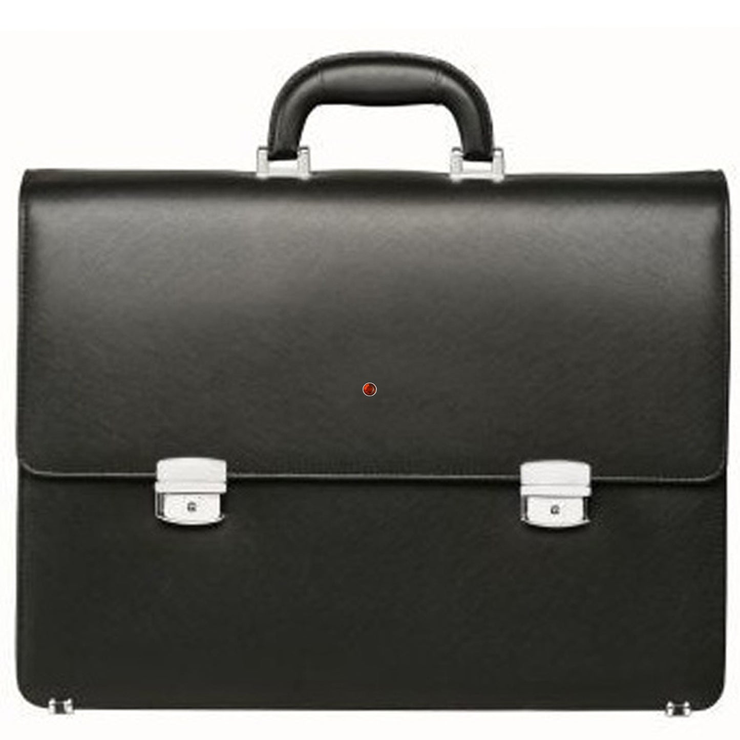 Leather business briefcase L artico black