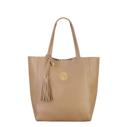 Bolso mujer Baku de piel floter beige