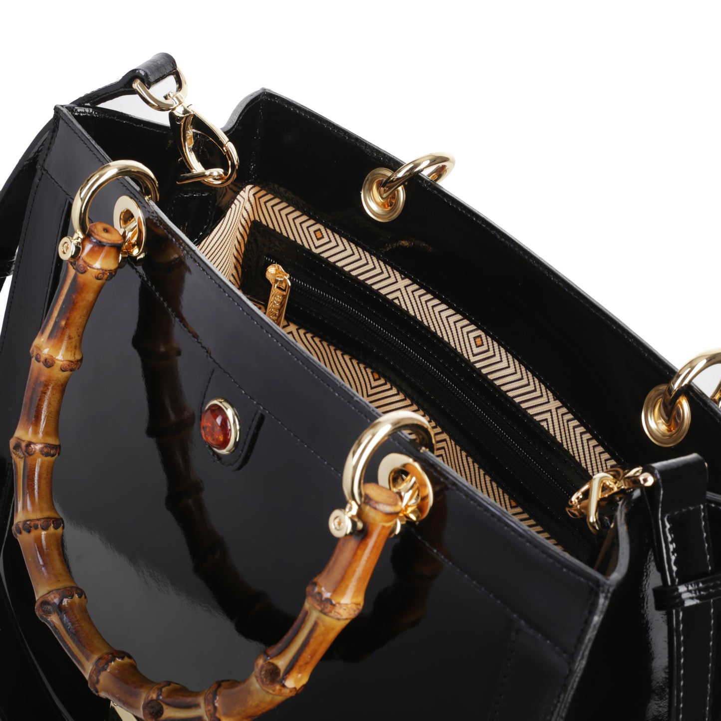 THENA VERNICE BLACK women's leather handbag