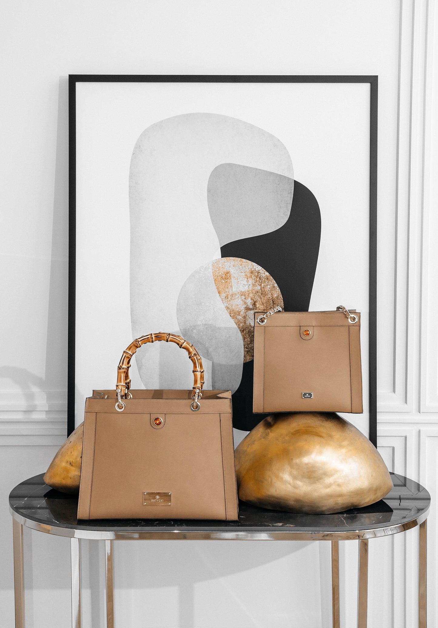 THENA ARNO BEIGE women's leather handbag
