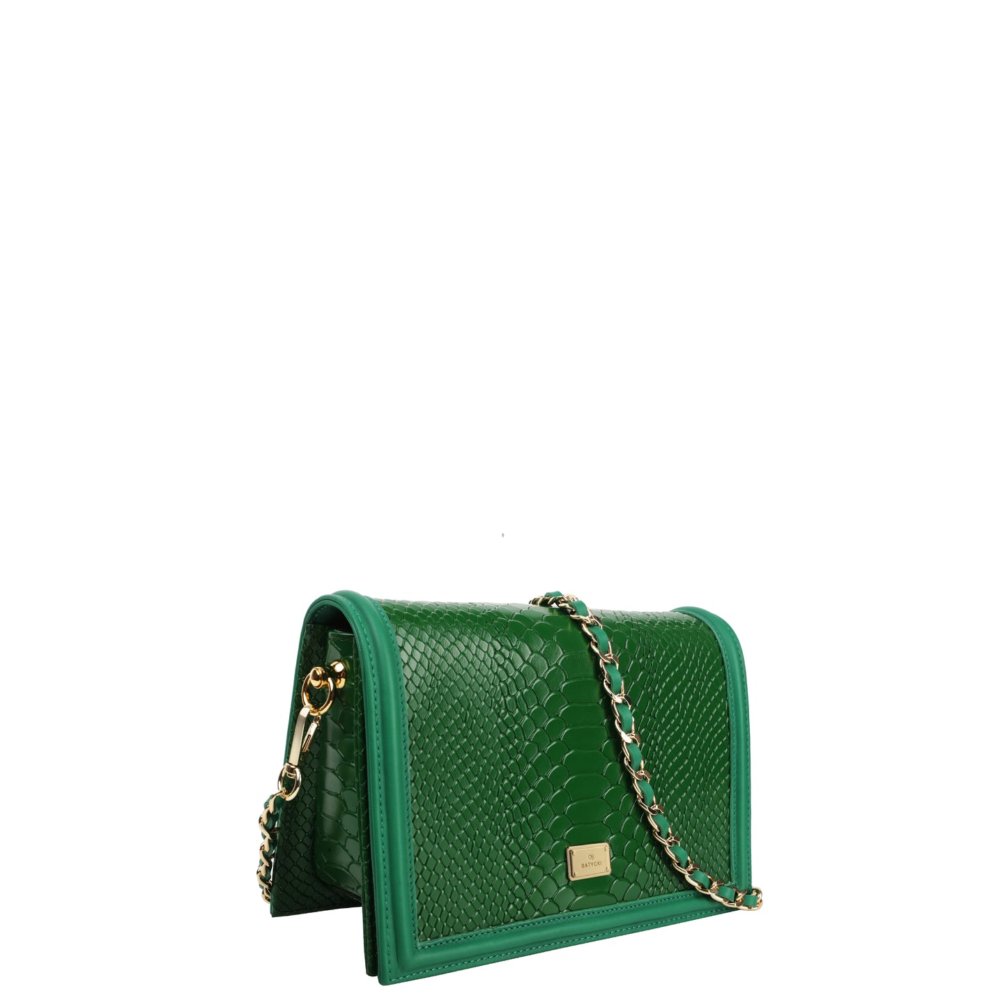 Maya green women's leather handbag