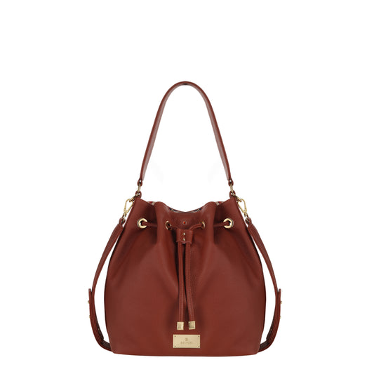 Be Relaxed brandy women's leather bag