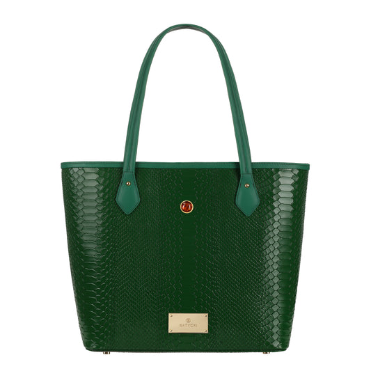 Gina grüne Damen-Lederhandtasche