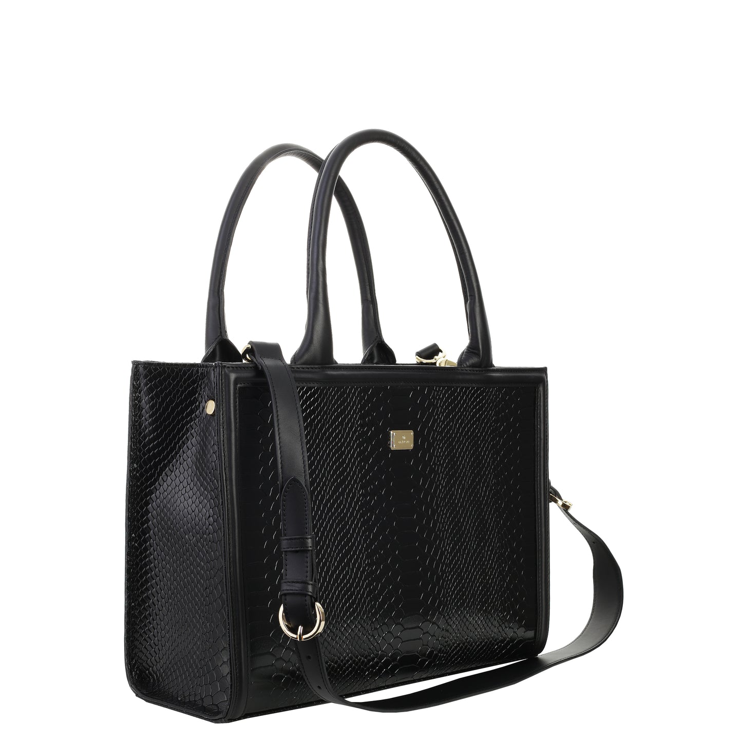 Ana black women's leather handbag