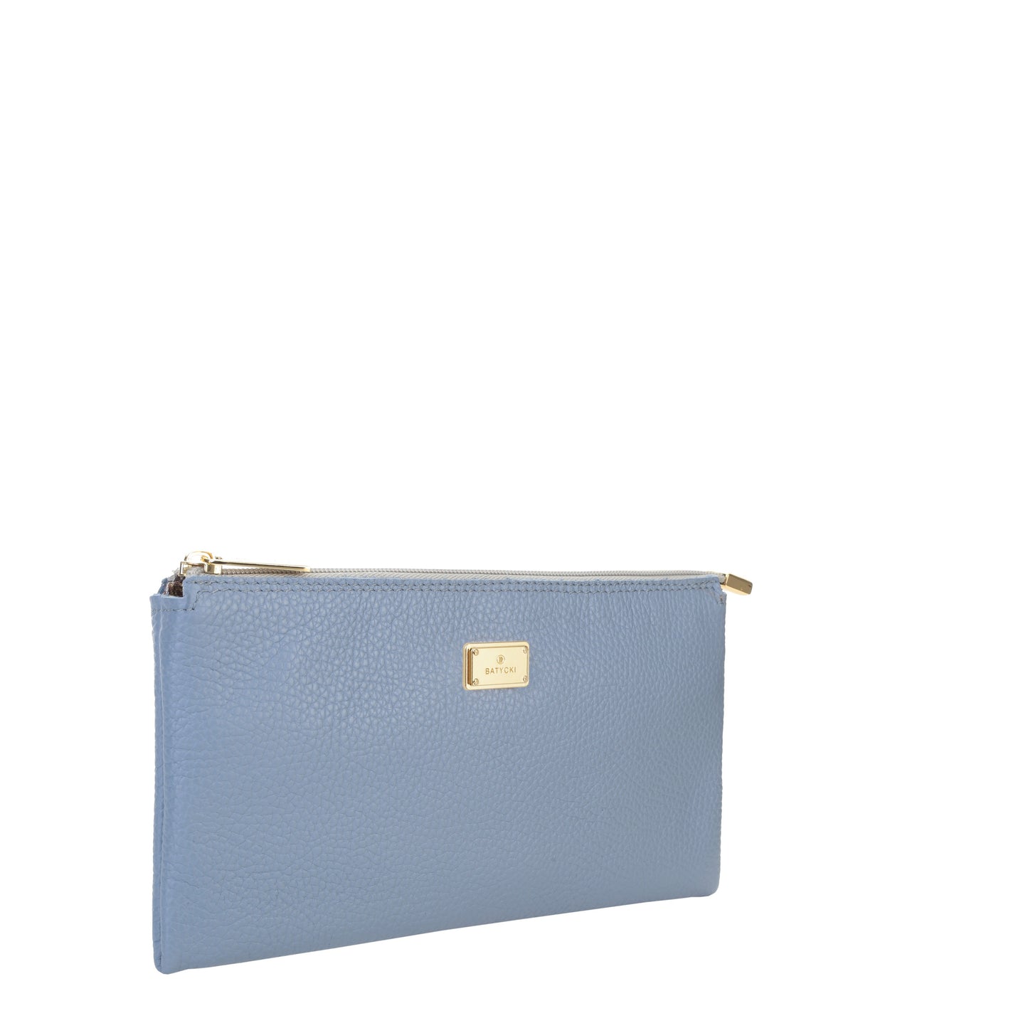 LEATHER COSMETIC BAG mousse blue