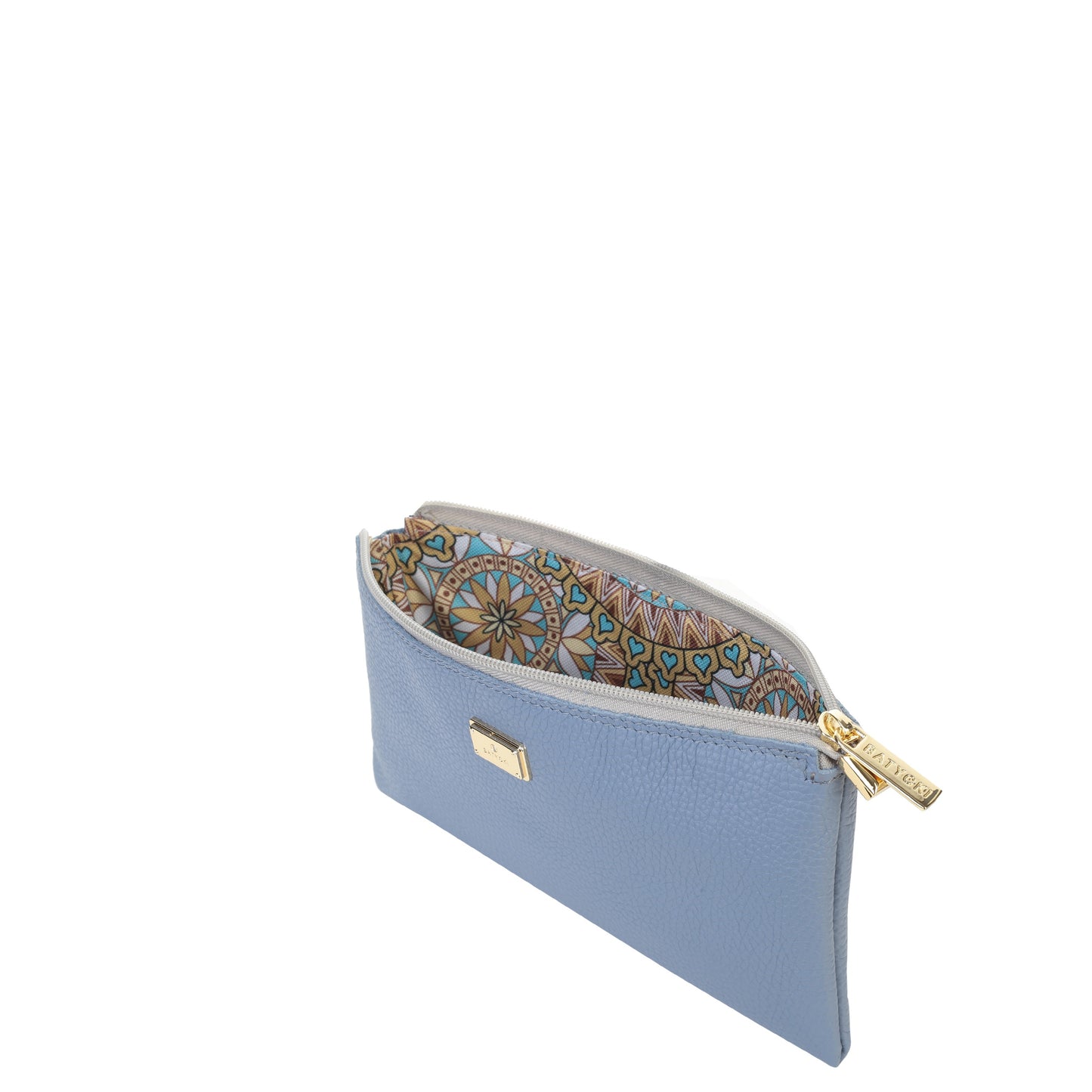 LEATHER COSMETIC BAG mousse blue