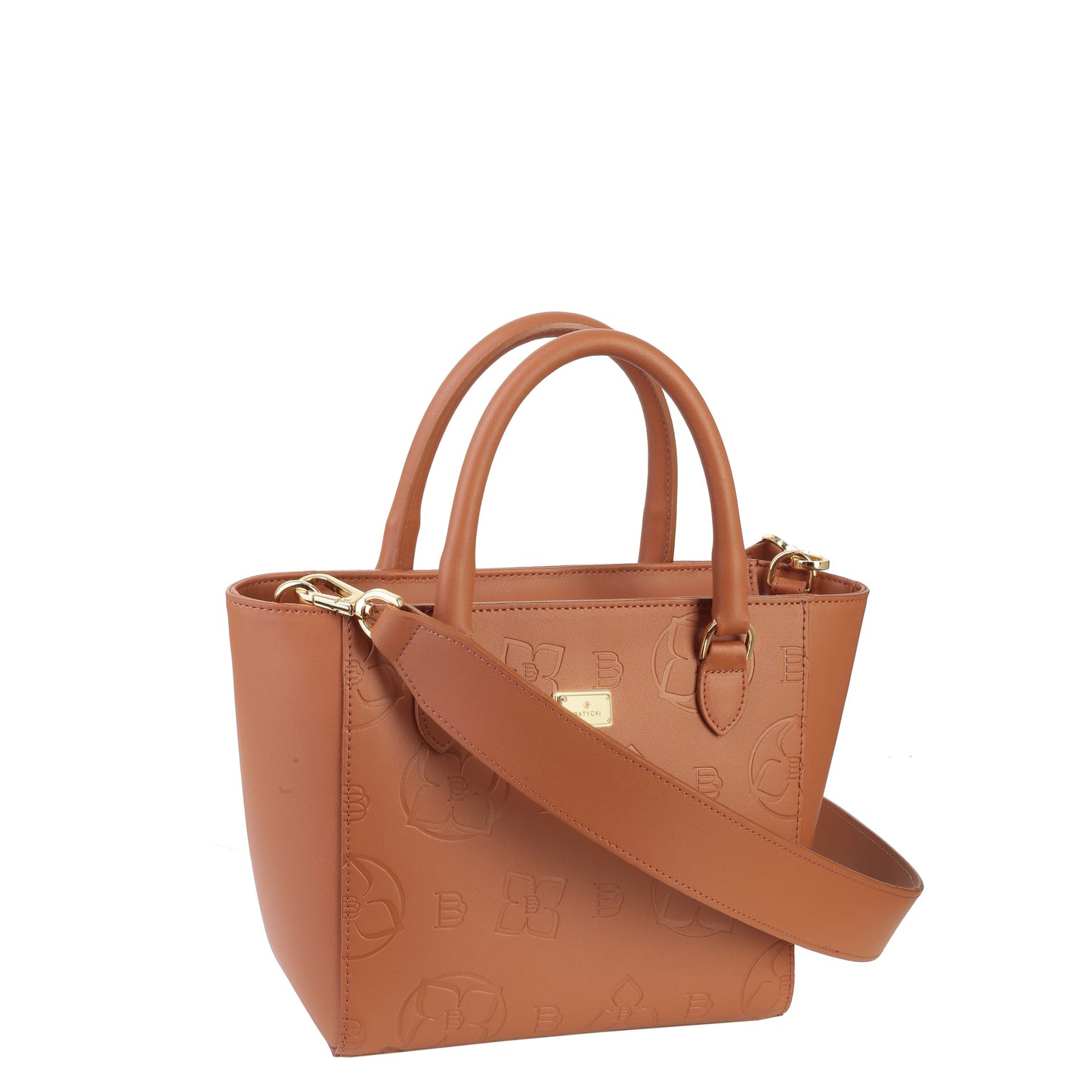 STAMPIA S NAPA COGNAC women's leather handbag