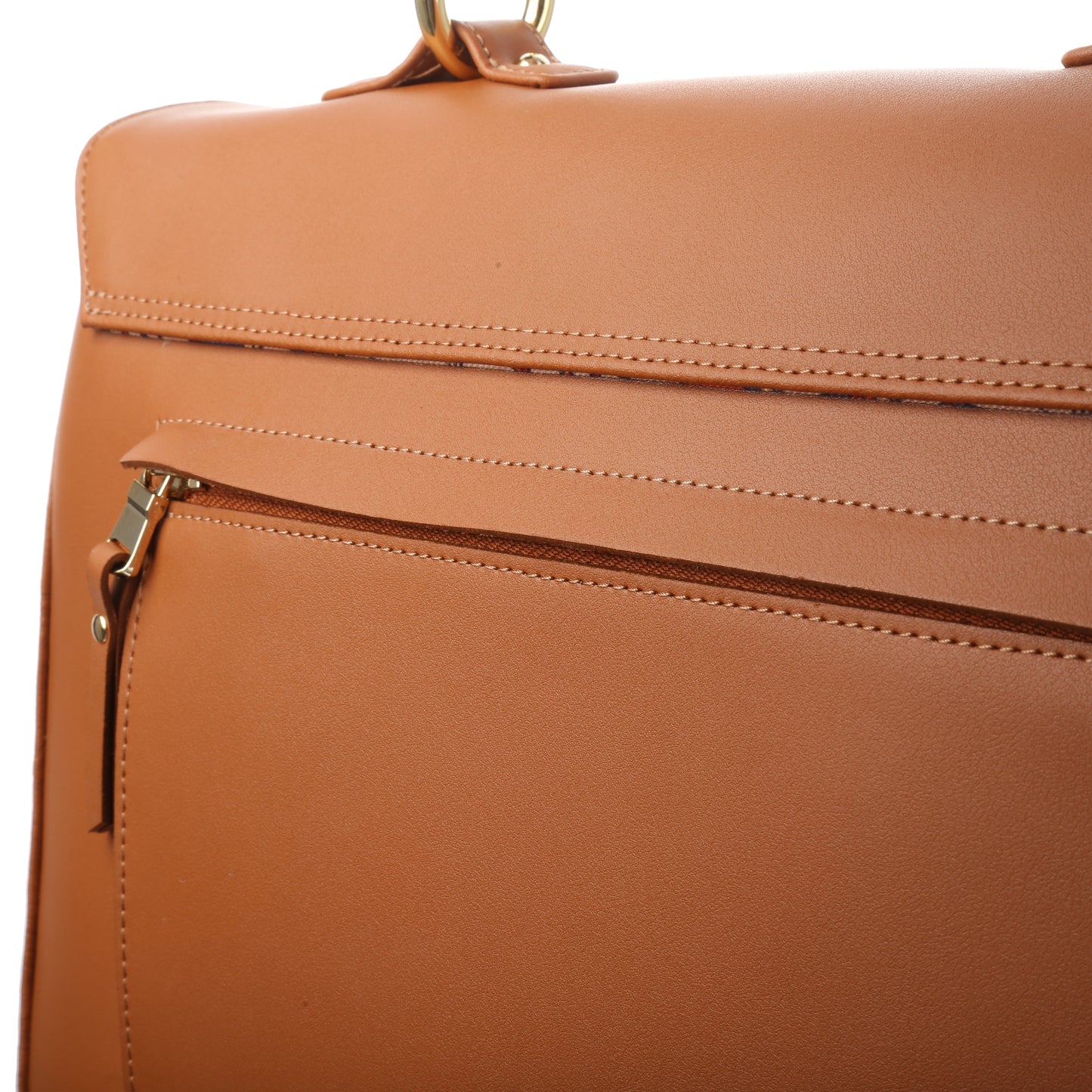 Mera Nappa-Cognac-Damenhandtasche aus Leder