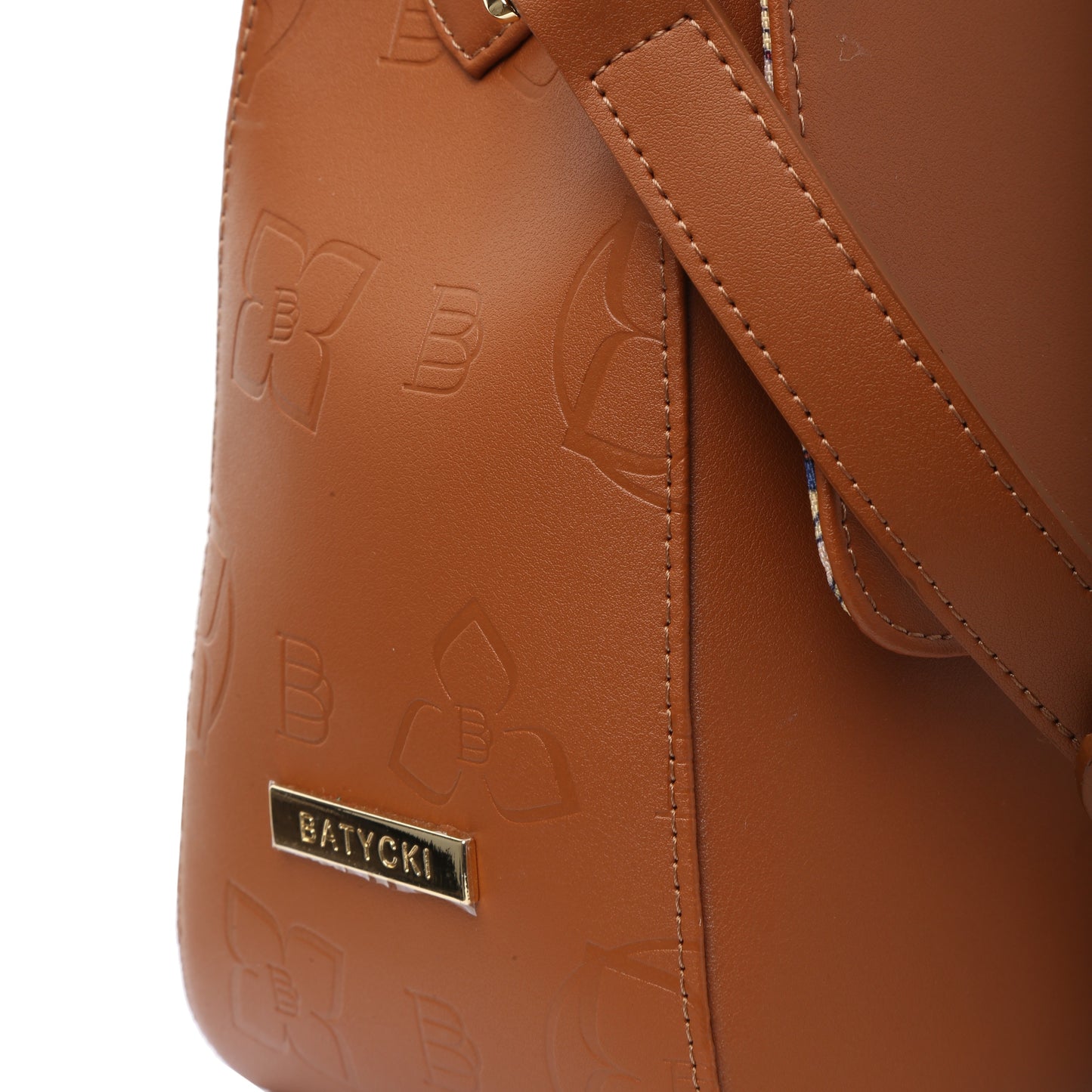 MERA NAPA COGNAC women's leather handbag
