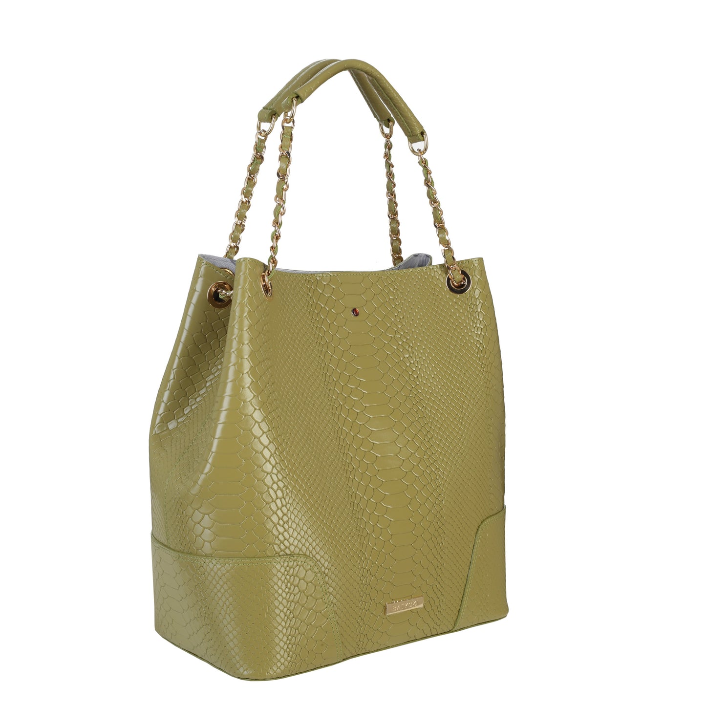 Bolso de mano mujer Amelia de piel verde oliva