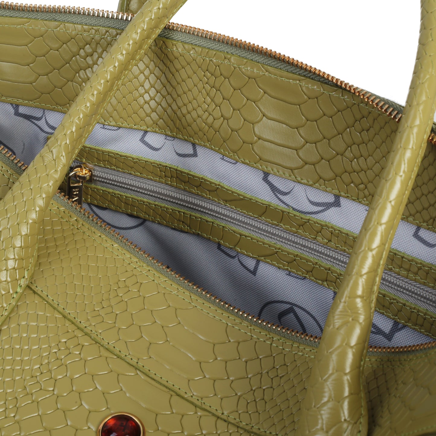 JADE OLIVE women's leather handbag