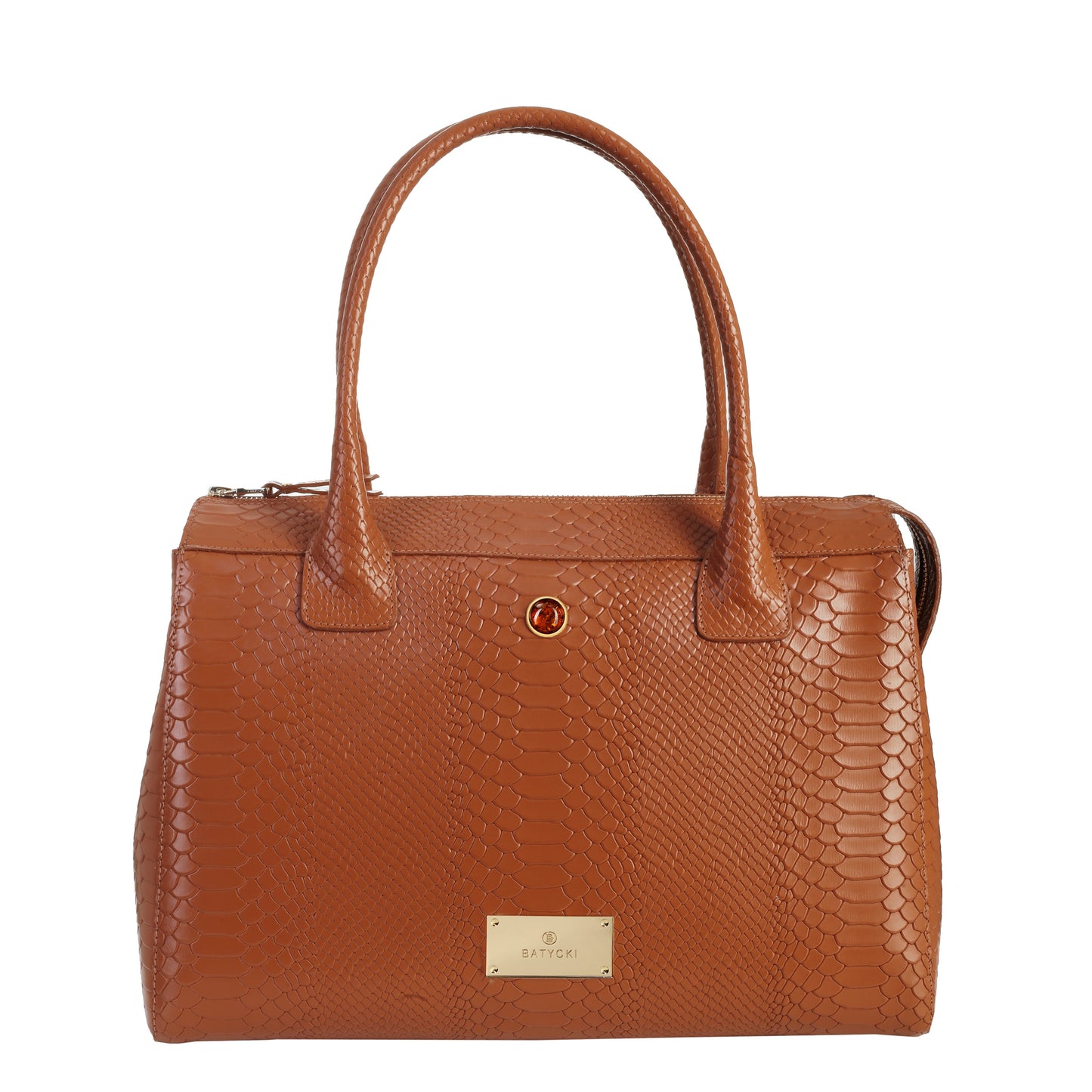JADE COGNAC women's leather handbag