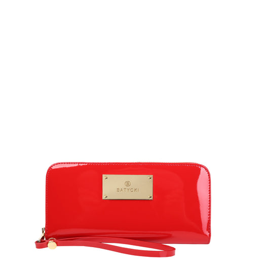 Rote Damen-Lederbrieftasche von Vernice