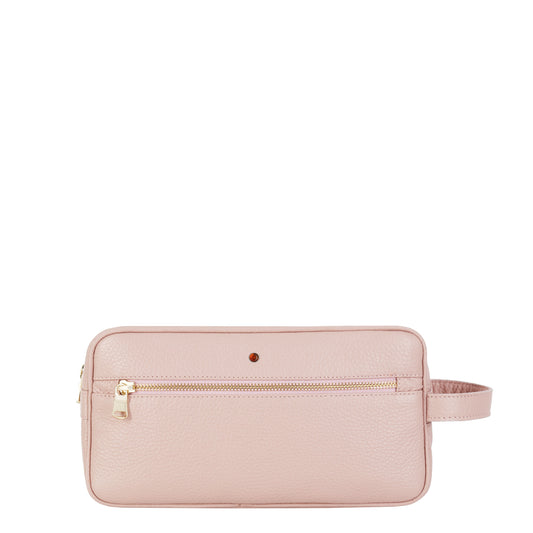 Women's leather cosmetic bag Floter powder pink