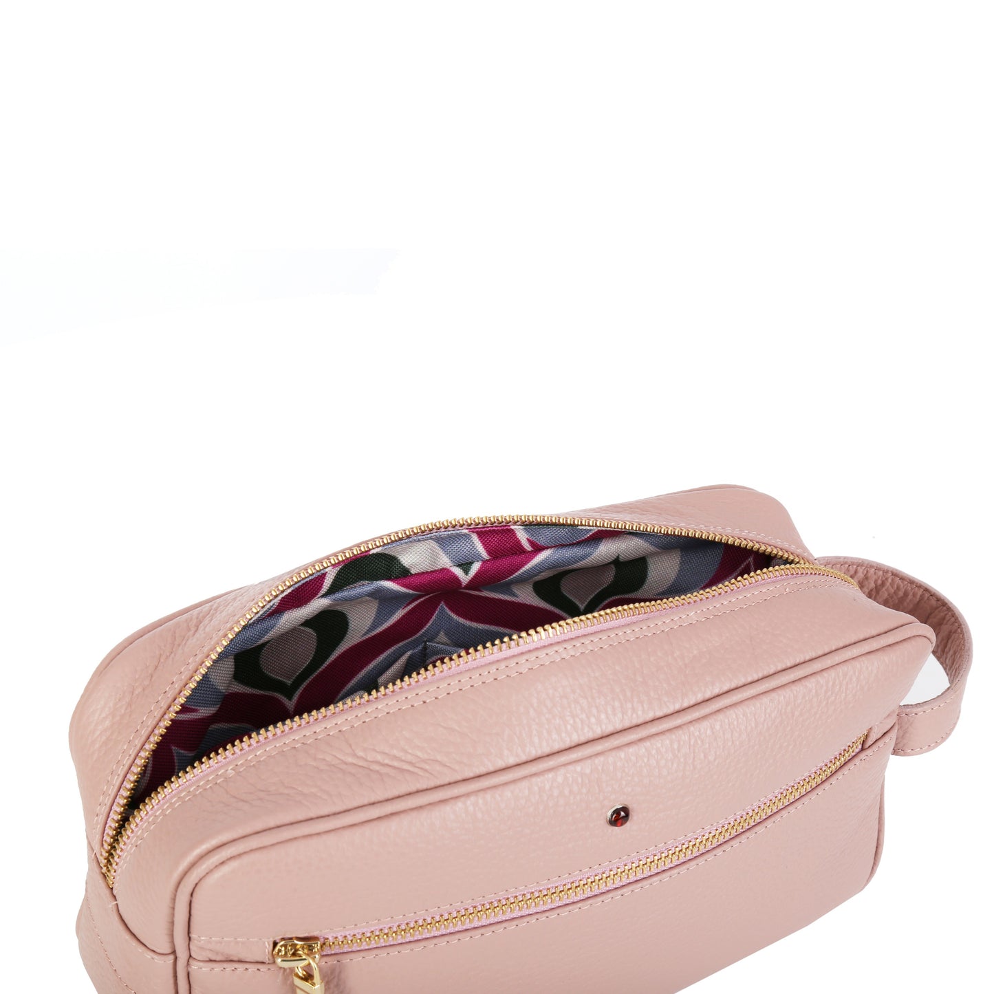 Women's leather cosmetic bag FLOTER POWDER PINK