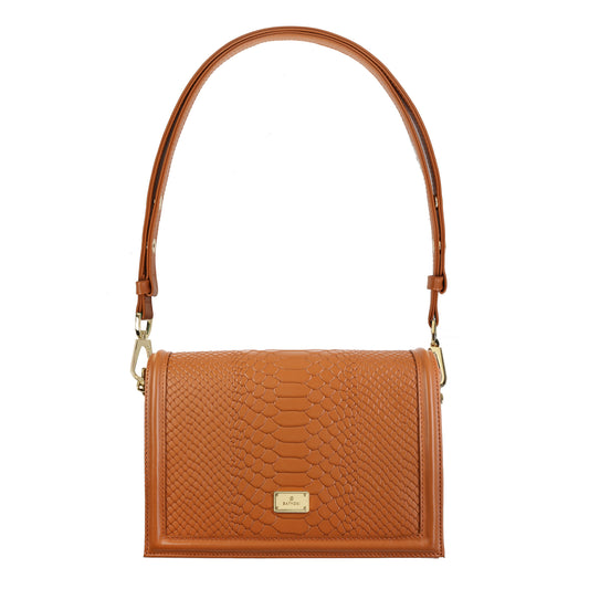 Maya cognac women's leather handbag