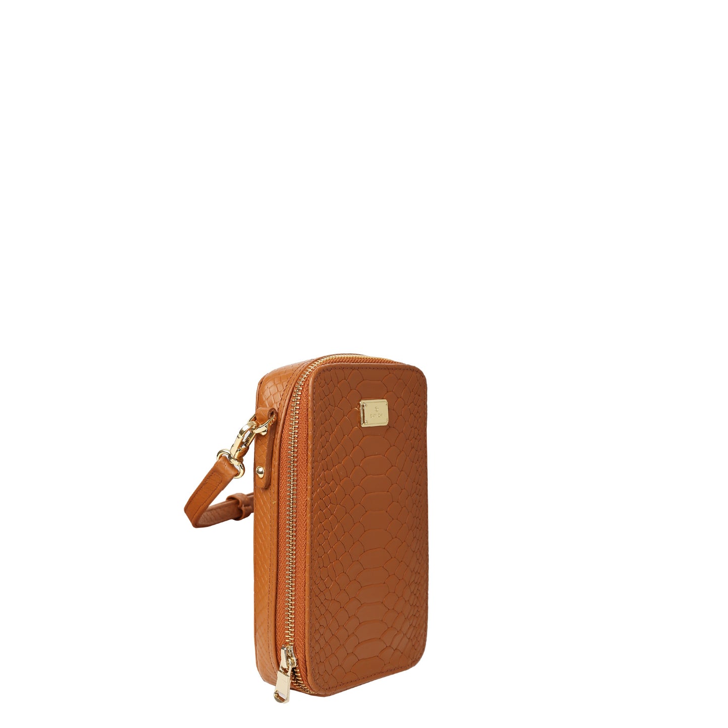COGNAC leather phone case