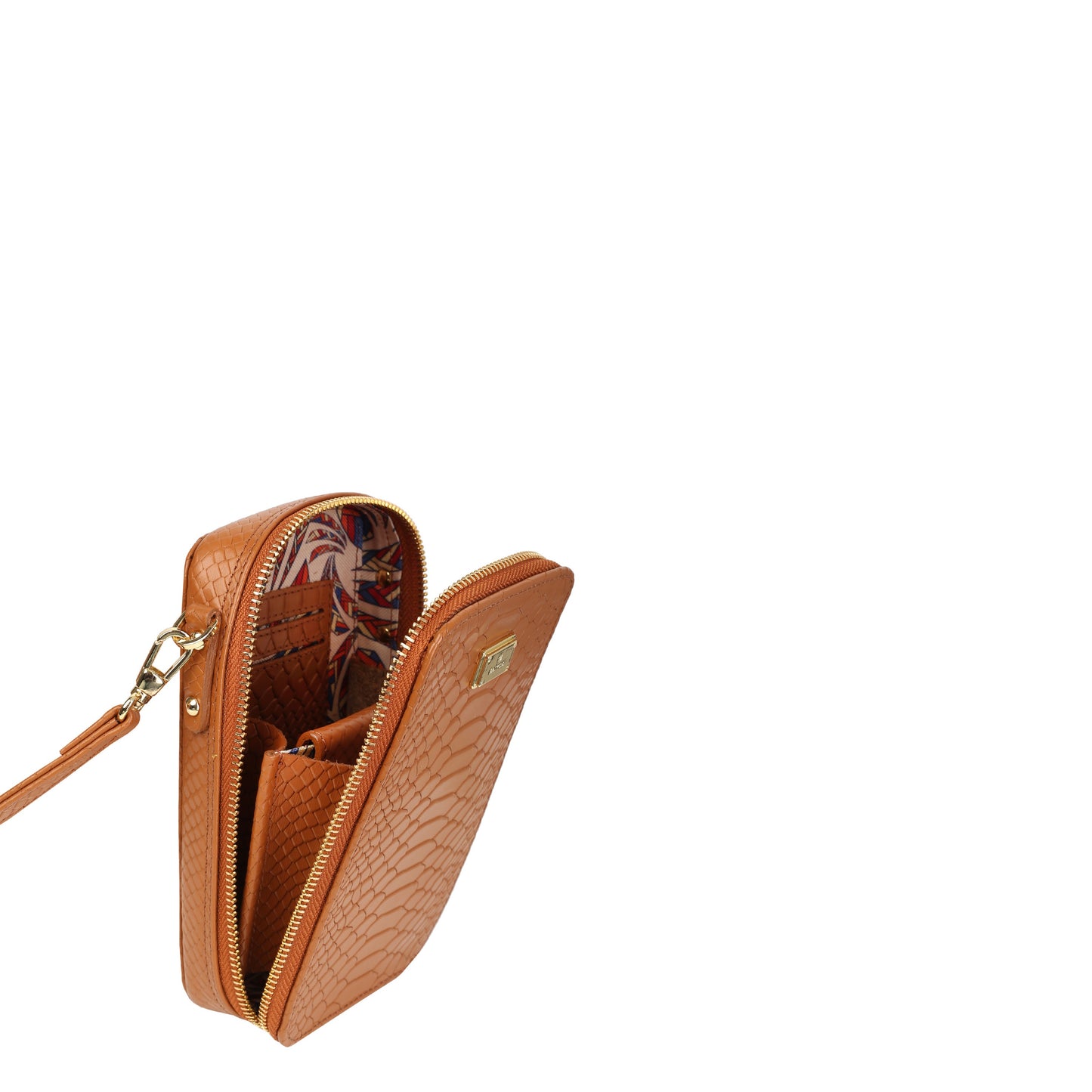 COGNAC leather phone case