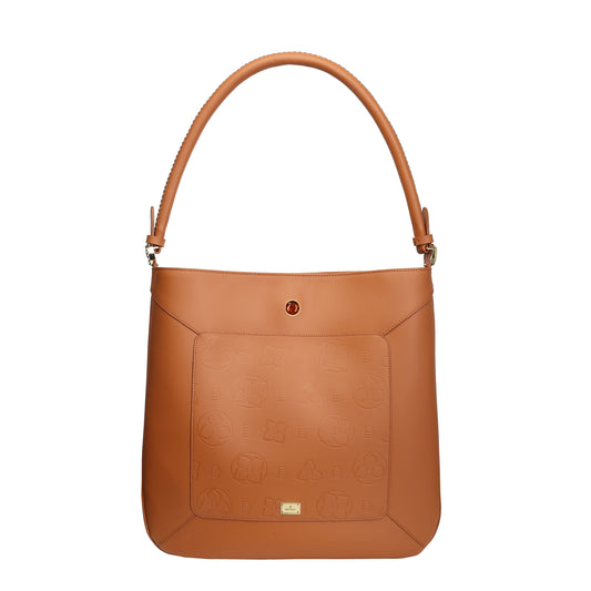 Lenna nappa cognac women's leather handbag