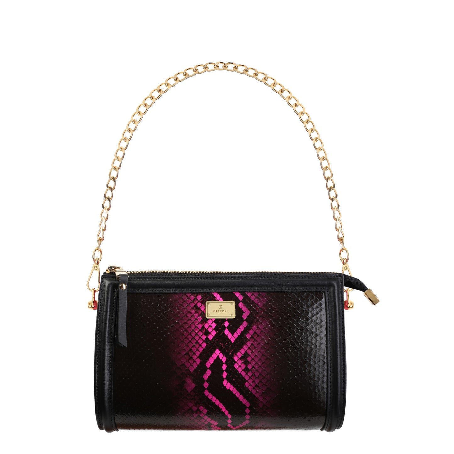 Bolso de mano mujer de piel Flammy Stamp casper negro