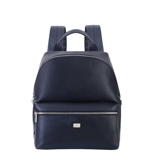 Men's nappa navy leather backpack