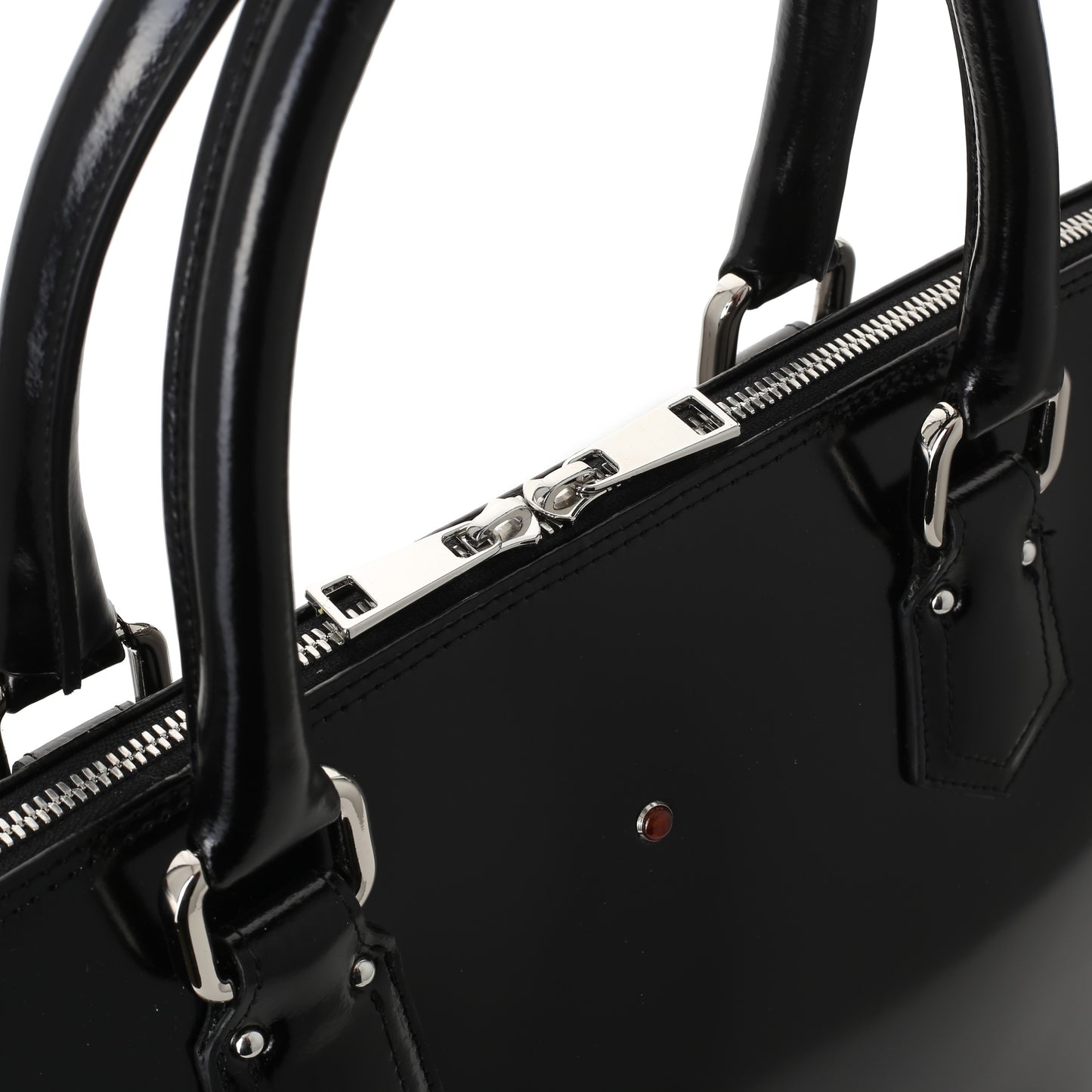 Women's leather briefcase Hana specchio black