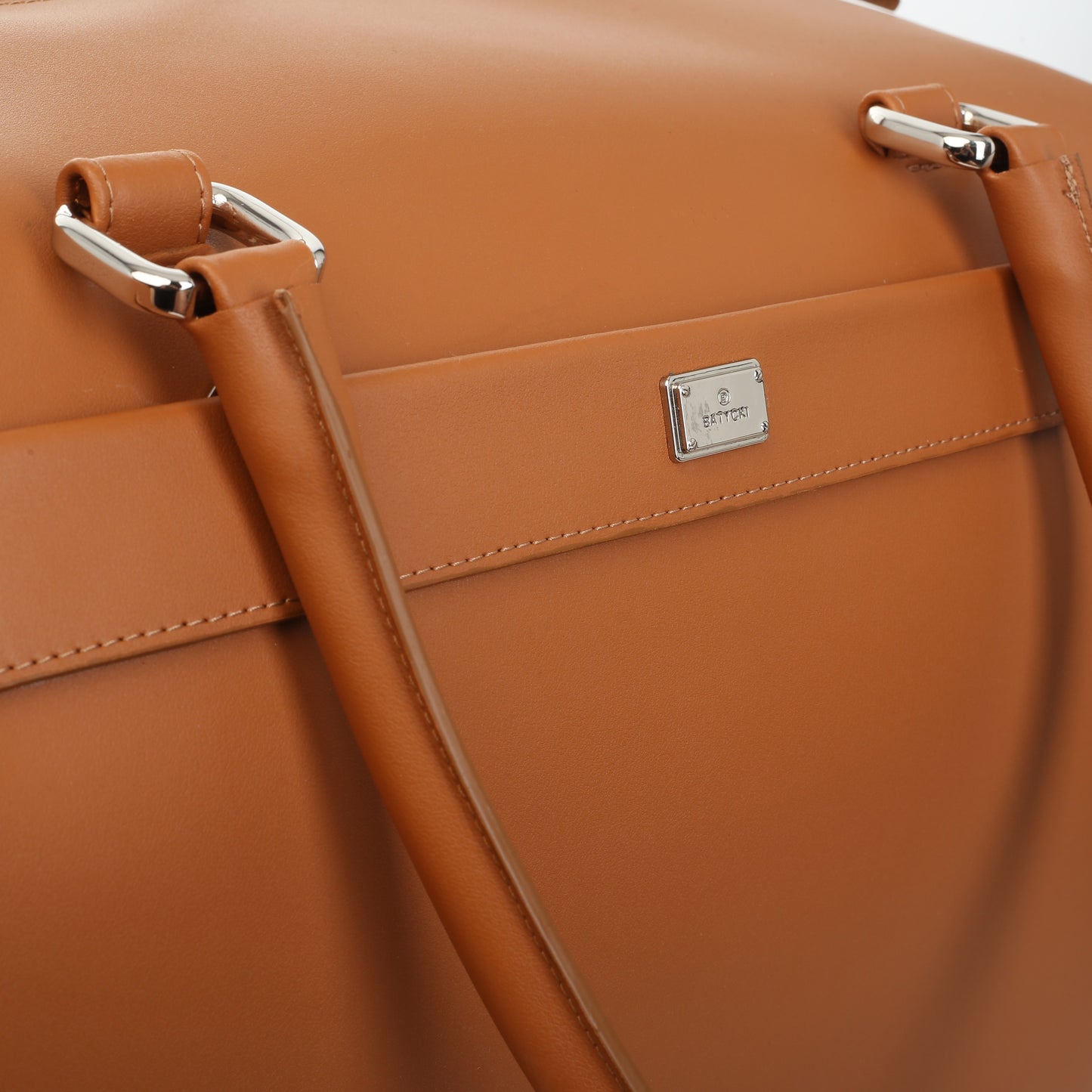 Nappa cognac leather travel bag