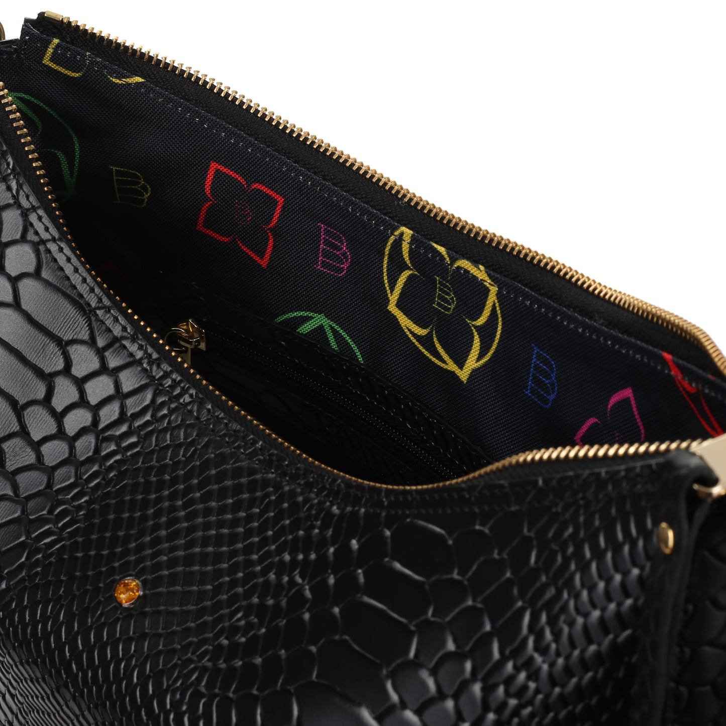 ELYSEE FLOTER BLACK women's leather handbag