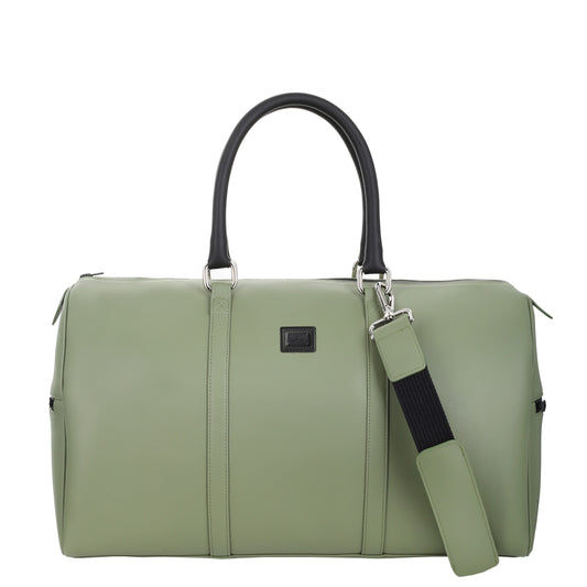 Artico olive leather travel bag
