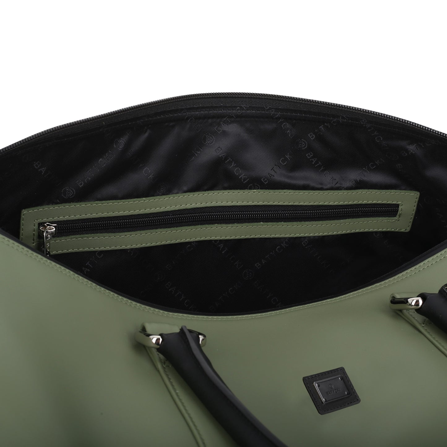 Artico olive leather travel bag