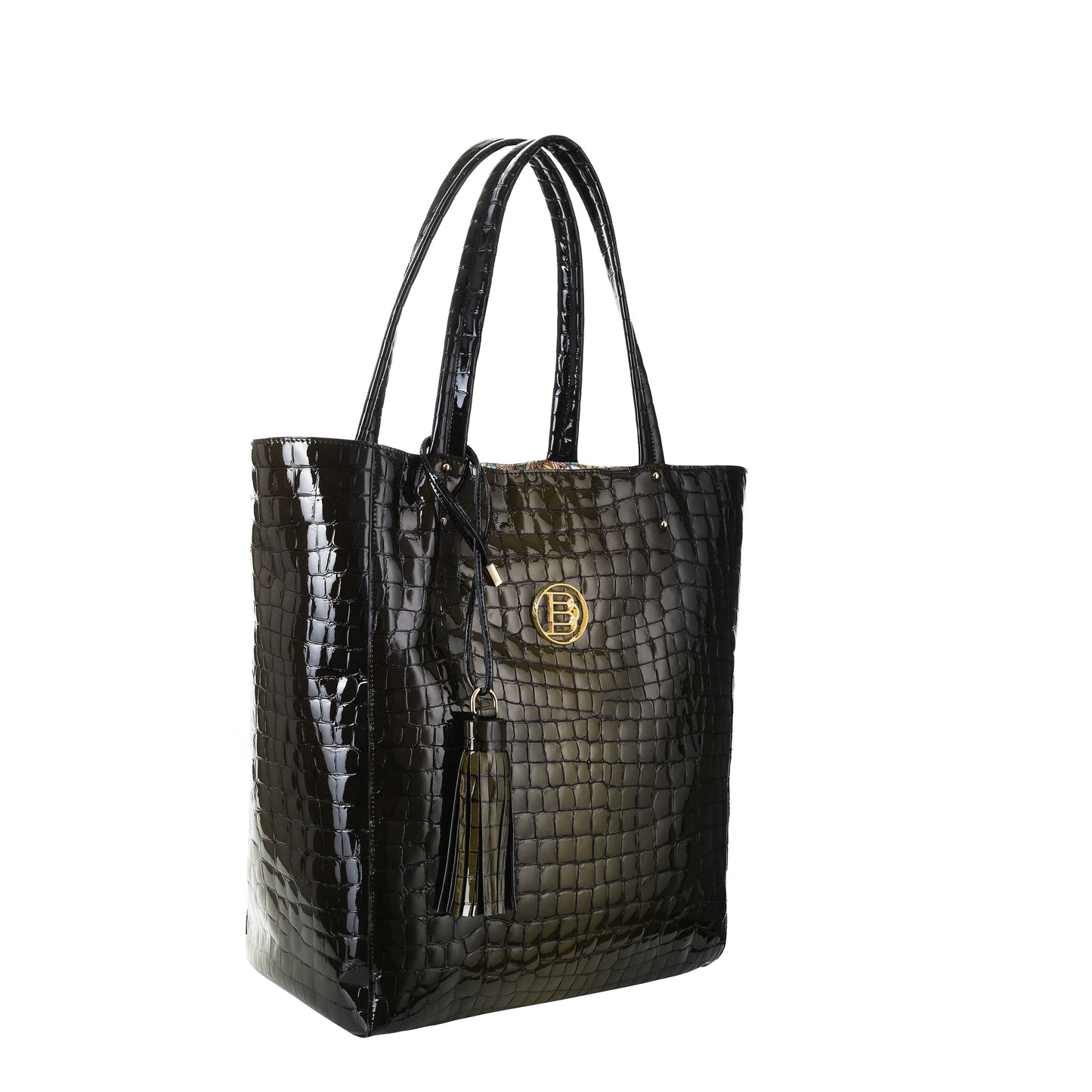 BAKU MOSAIC SHADOW OLIVE women's leather handbag