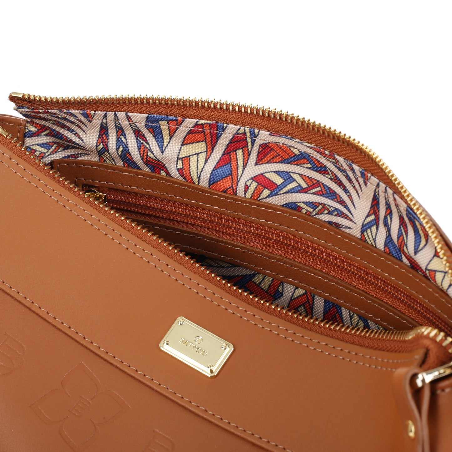 LEVRE NAPA COGNAC women's leather handbag