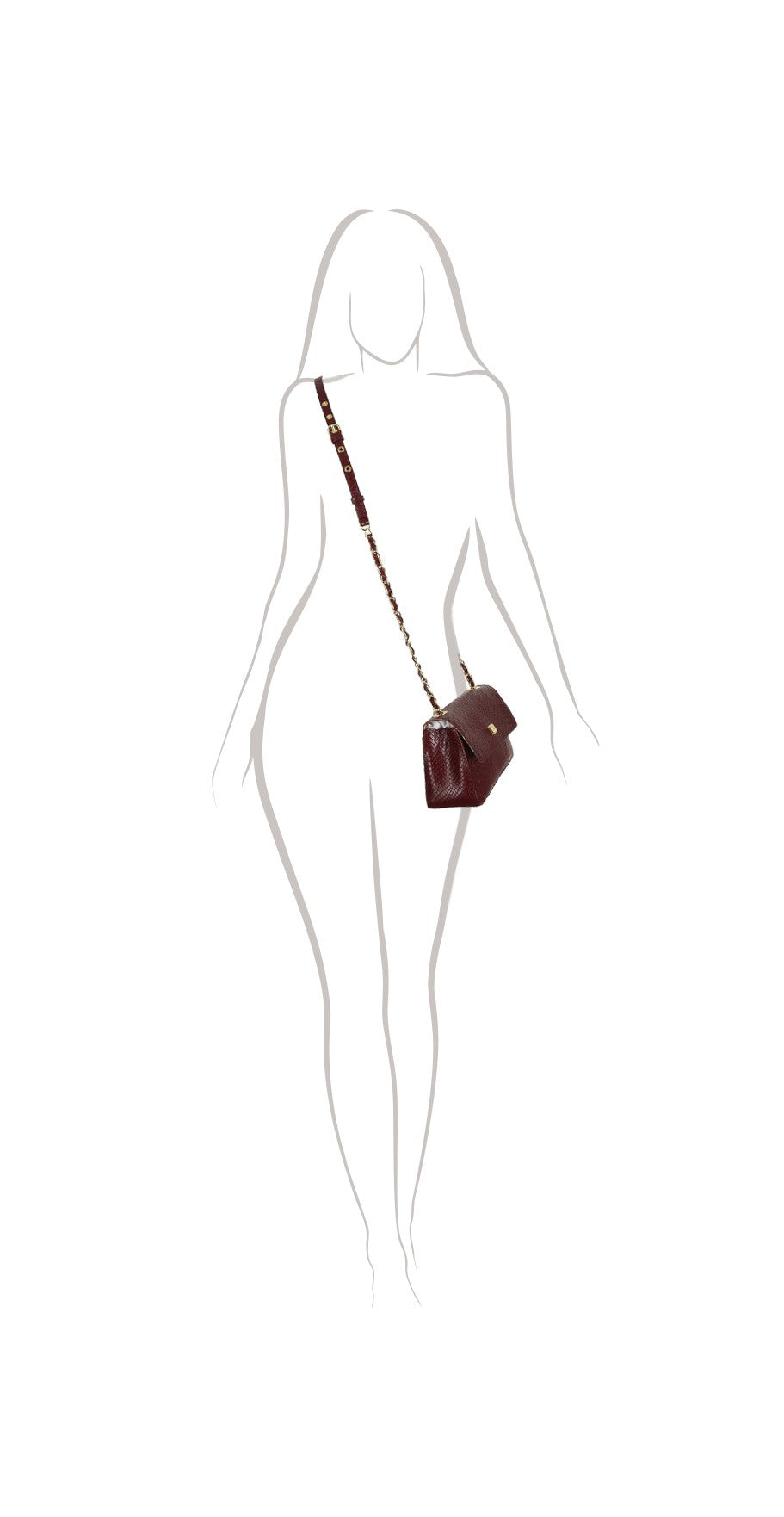 BUFFY CLARET women's leather handbag
