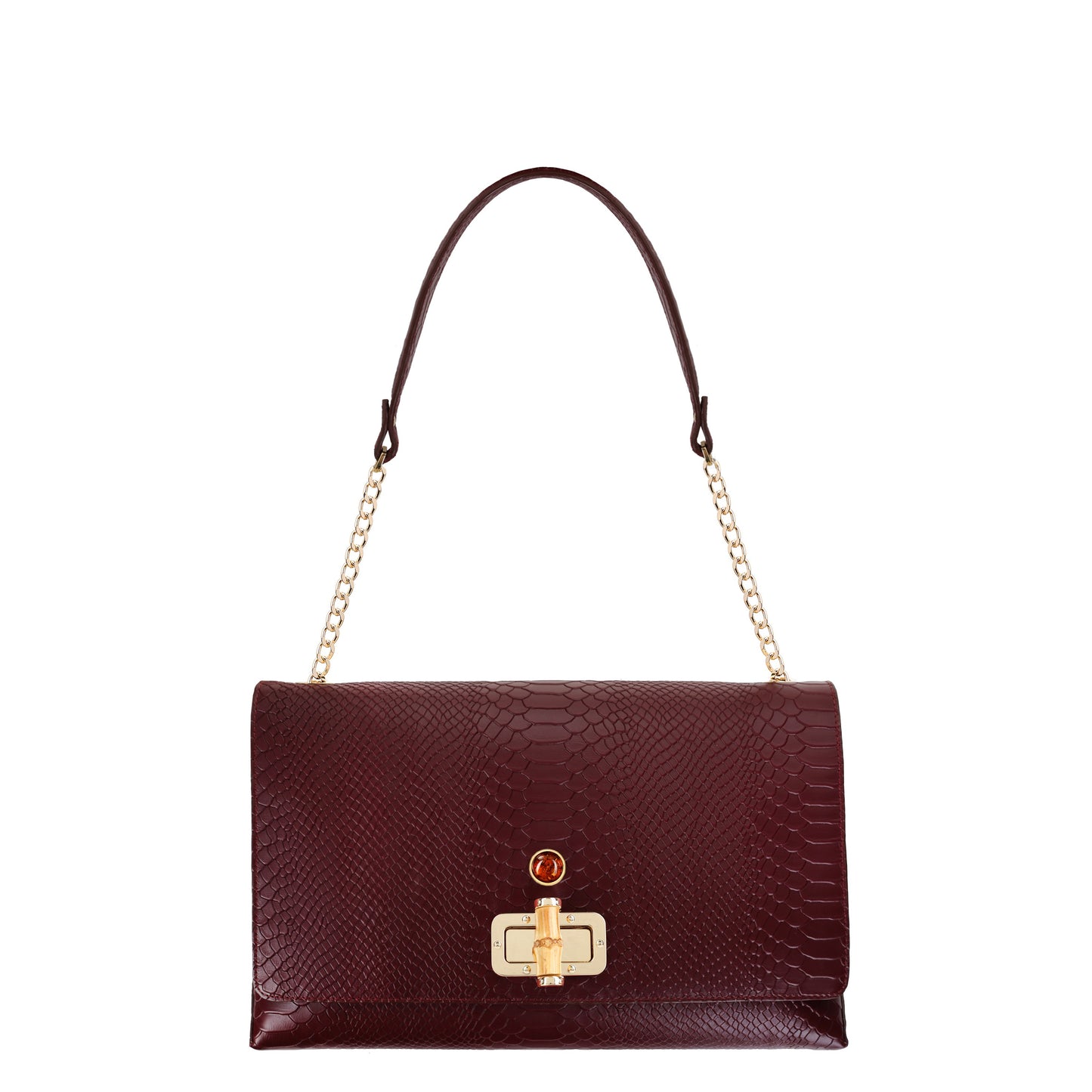 SAINT-TROPEZ CLARET women's leather handbag