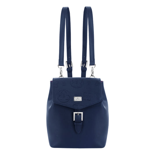 Damen-Rucksack „Victoria“ aus marineblauem Nappaleder