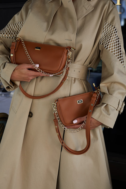 Harley Mini Damen-Ledertasche in Cognac