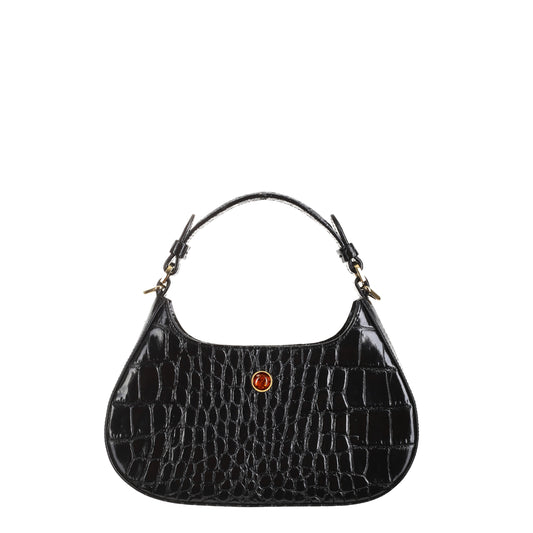 Bolso de mano mujer Jane Mini de piel negro